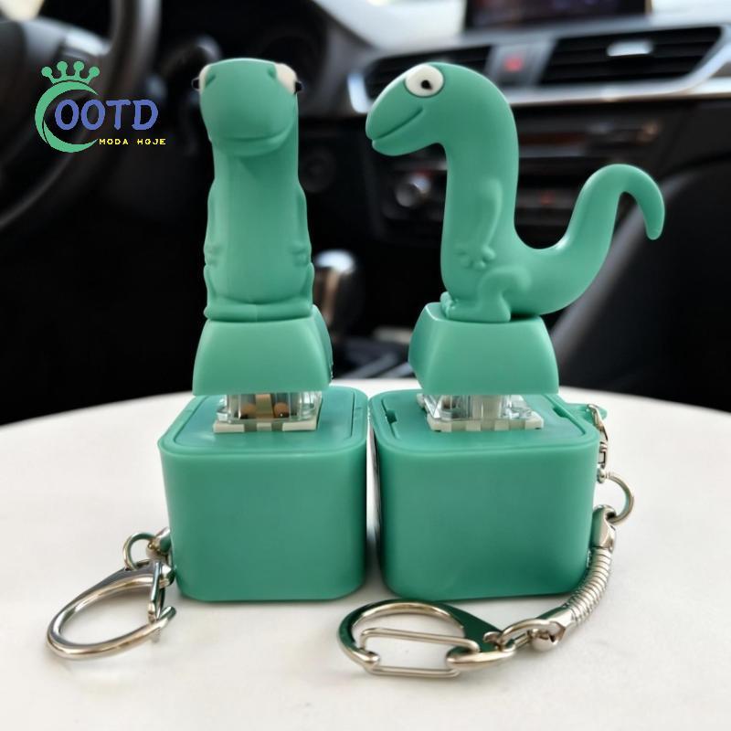 Moda Hoje Cobra Botão Som Chaveiro Com Luzes Coloridas Recarregável Teclado Animal Fidget Clicker Alívio Do Estresse Pen