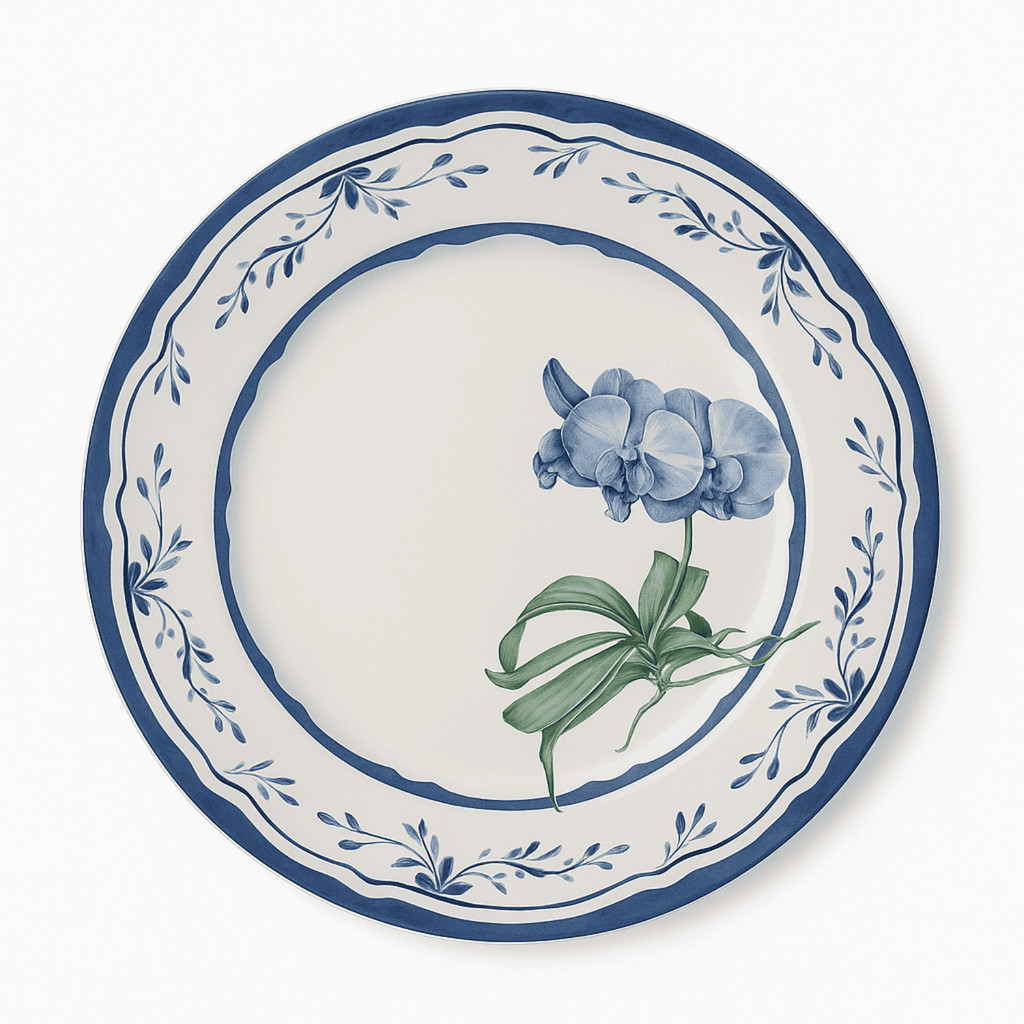 Prato Raso Jantar Valencia 29cm Refeição Cerâmica Decorado Floral Alleanza em Oferta na Shopee