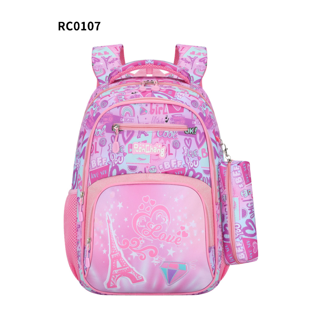 Mochila Escolar Infantil Cute | Estampa Fofa + Estojo | Leve, Resistente e Ideal para Escola em Oferta na Shopee