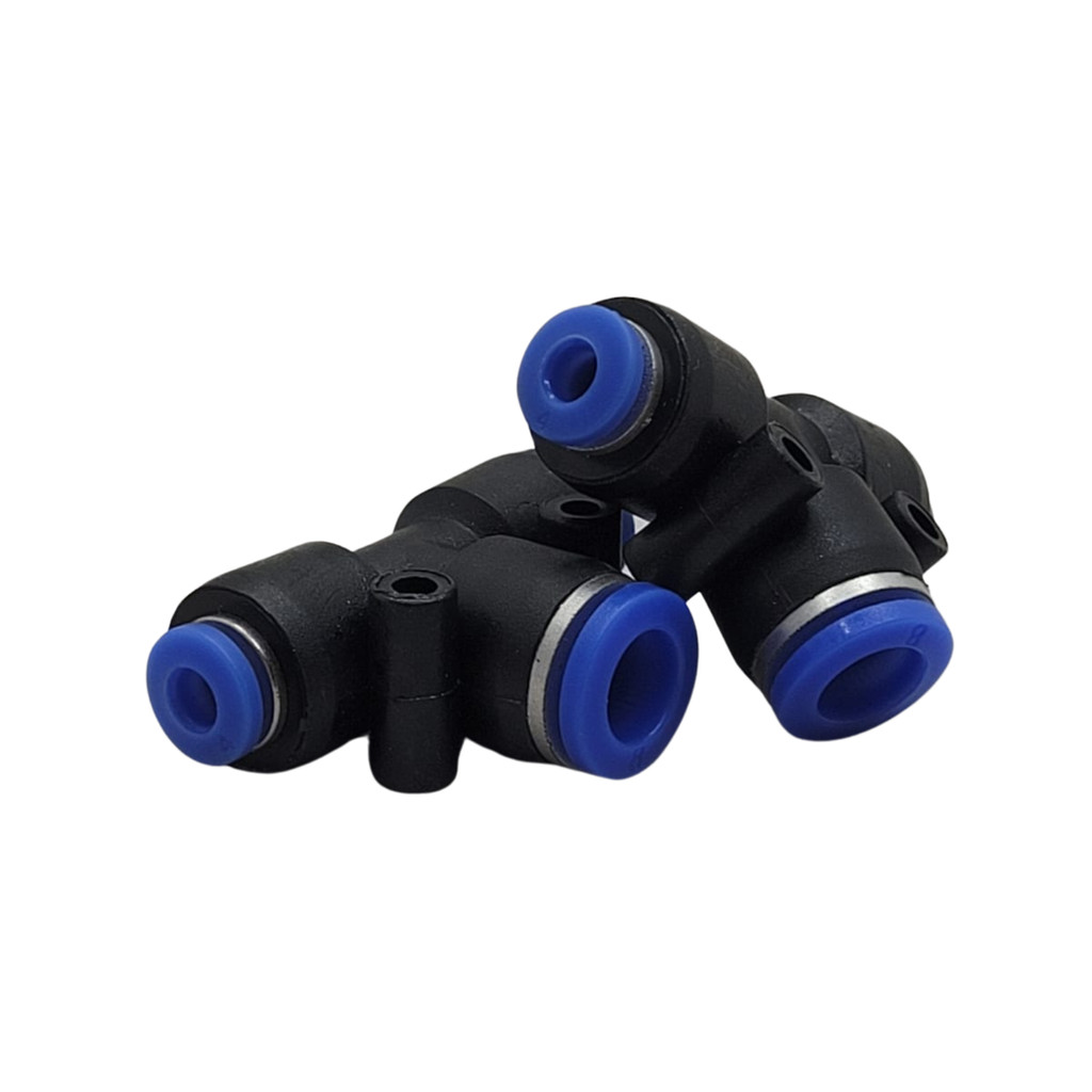 Conexão Pneumática União T 4mm Com Redução Lateral 8mm K04