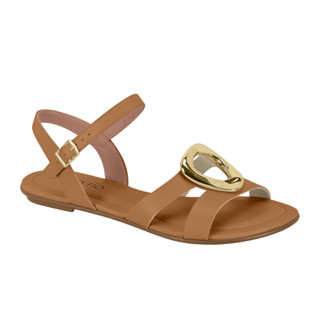 Sandália Feminina Rasteira Detalhe Circular Dourado Ajustável Delicada Elegante Beira Rio Original em Oferta na Shopee