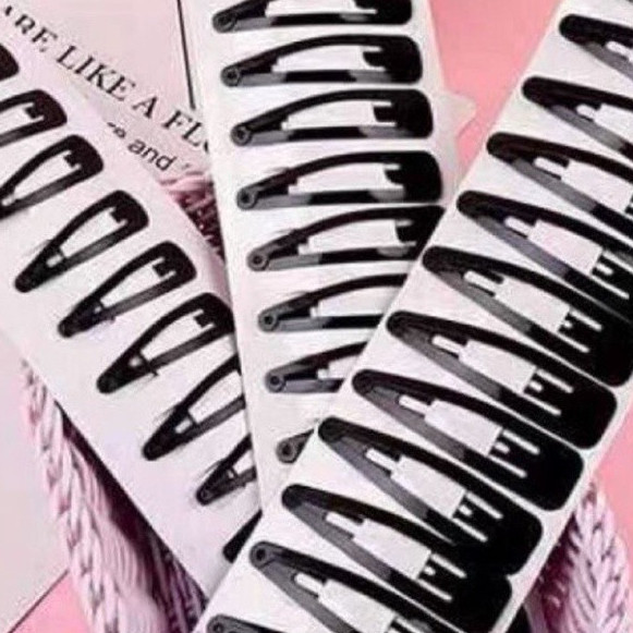 Kit 30/50/100 Tic Tac na cores Preto  Presilha Prendedor De Cabelo pronto entrega