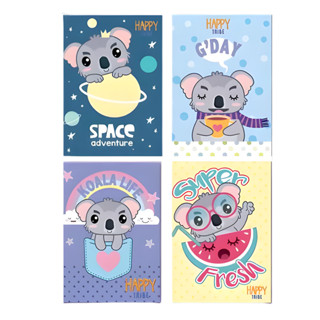 Caderno Escolar Brochurão Capa Dura Grande 96 Folhas Koala - Happy Tribe Máxima em Oferta na Shopee