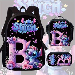 Conjunto de Três Peças Estojo Mochila Mochila Impressa Lancheira Stitch Mercadoria de Anime para Estudantes do Ensino Fu em Oferta na Shopee