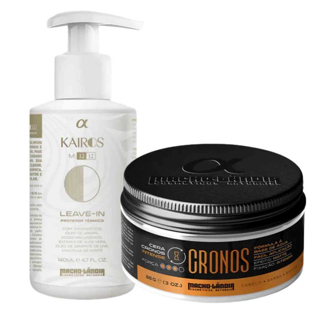 Kit Macho-Lândia Cera Matte Intense Cronos Leave-in Kairos M:12/12 — R$ 174,90 em Shopee