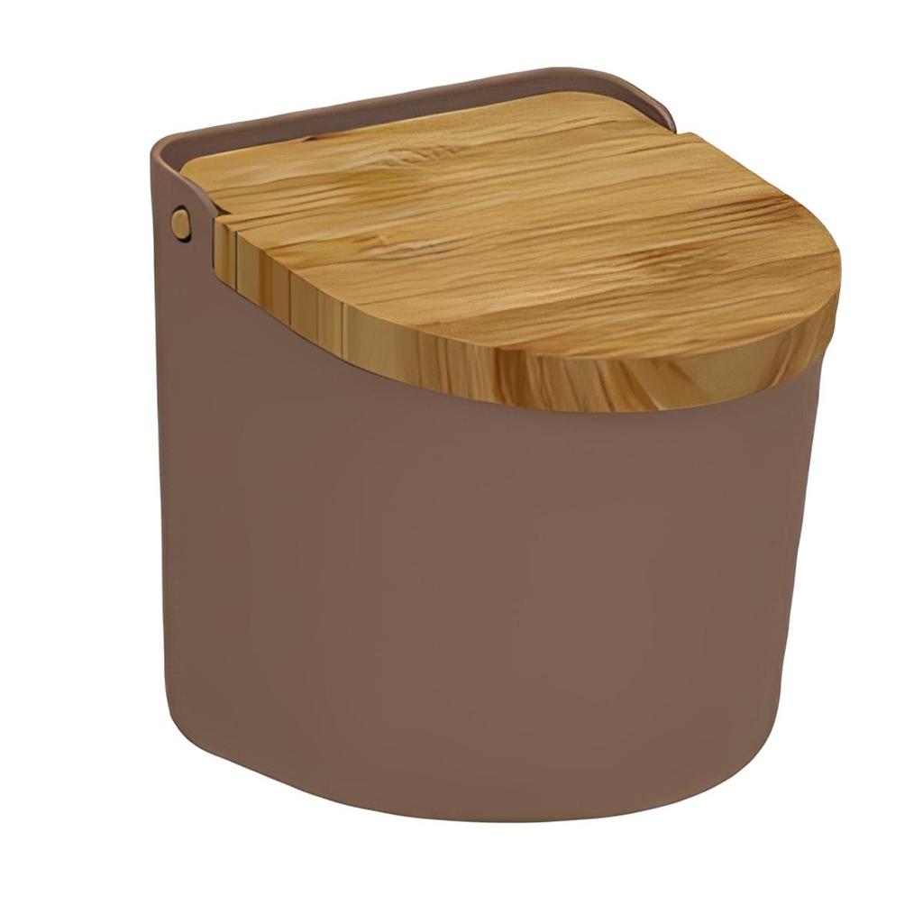 Saleiro De Mesa Ou Lume Tampa Bambu Cozinha Mesa Posta