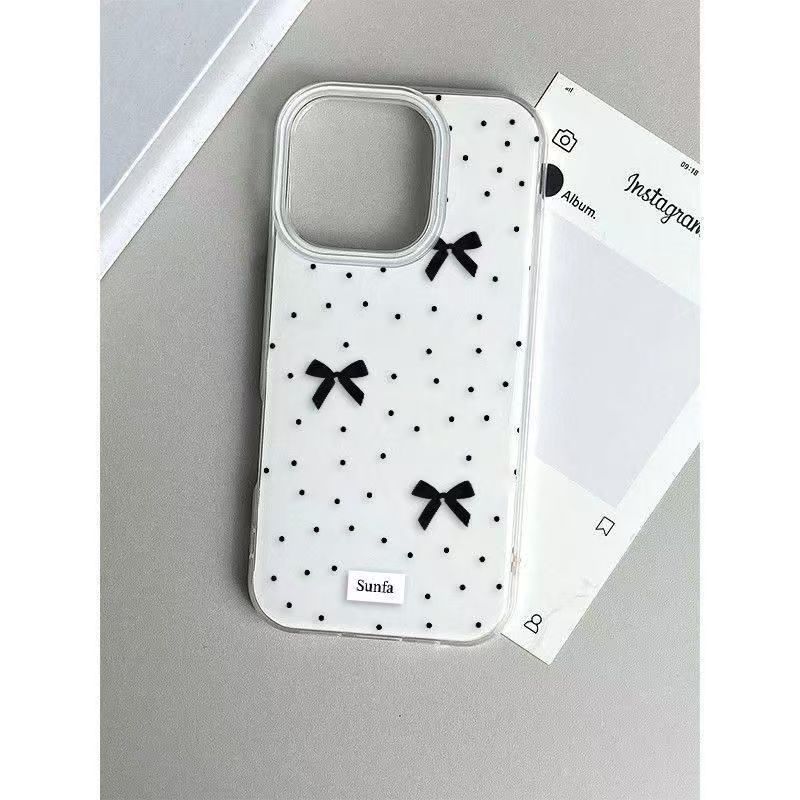 Capinha Capa Material transparente TPU padrão de bolinhas IPhone XR 11 12 13 14 15 16 Pro MAX 14 15 16 Plus em Oferta na Shopee