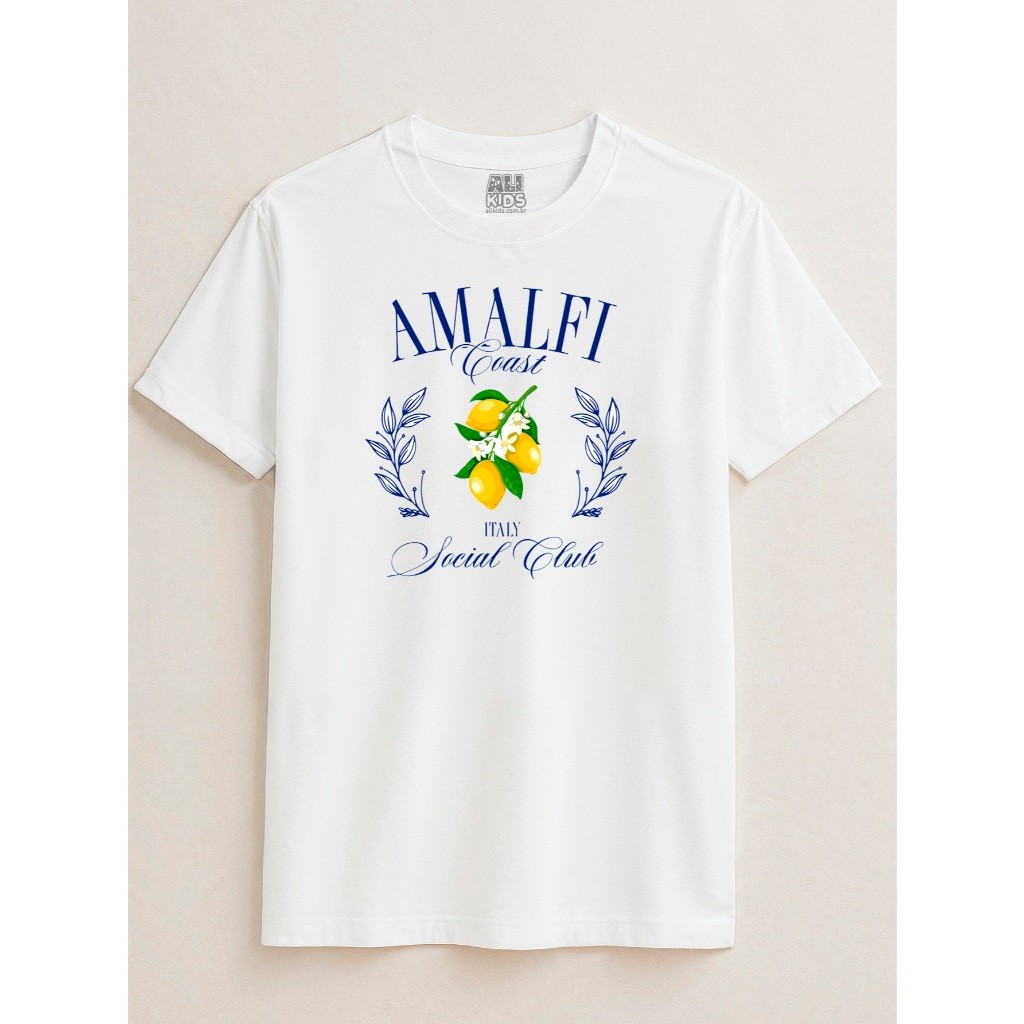 Camisa Amalfit 100% Algodão Unissex Juvenil e Infantil 2 ao 16 anos
