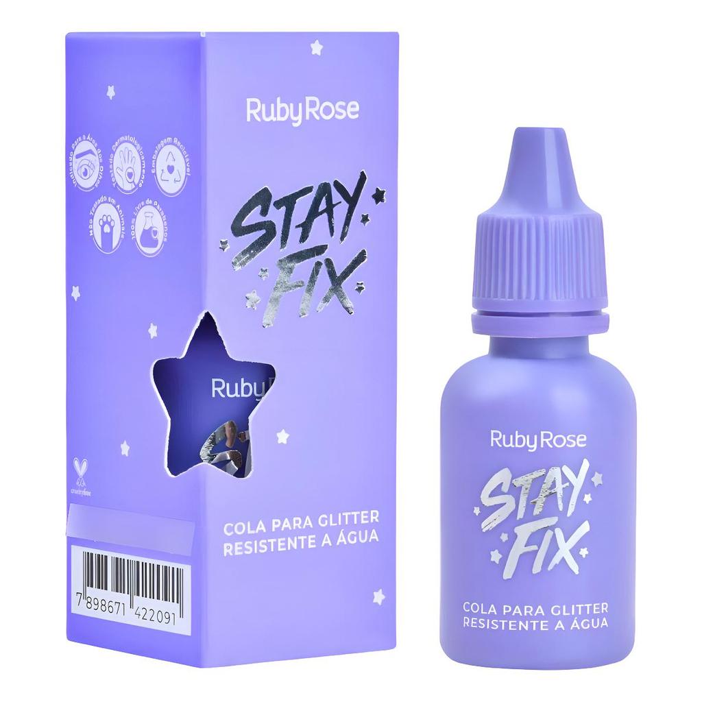 Cola Para Glitter Pigmento E Sombra Stay Fix Ruby Rose