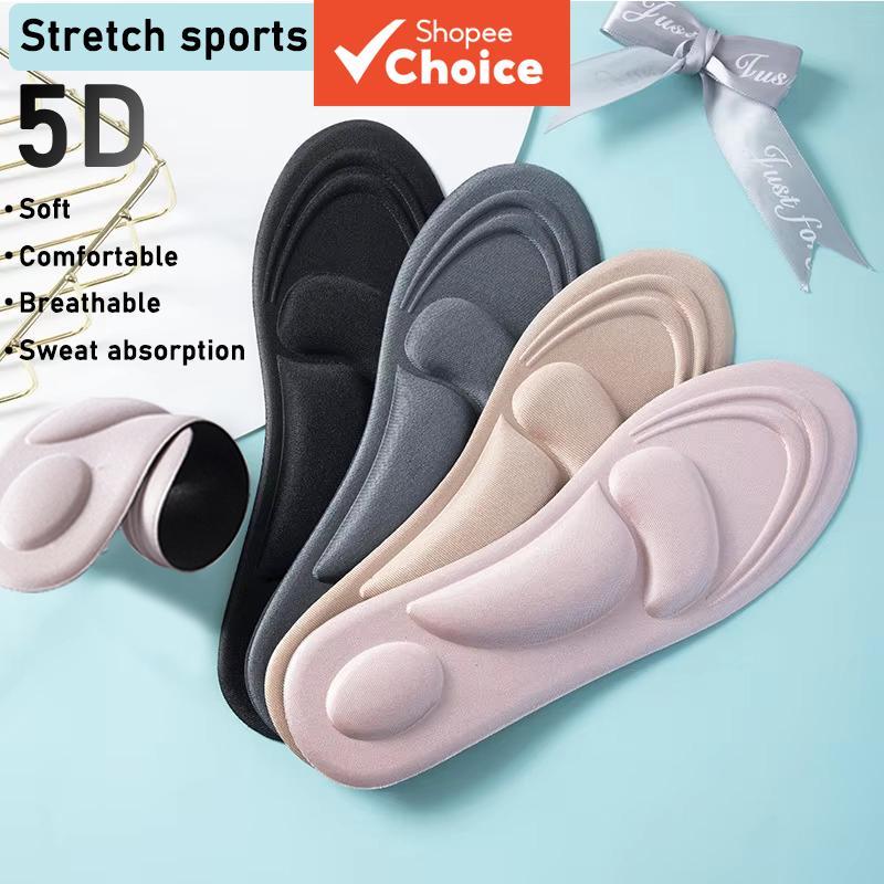 Palmilha Esportiva Stretch para Mulheres - Palmilha de Sapato com Suporte de Arco Macio e Respirável com Absorção de