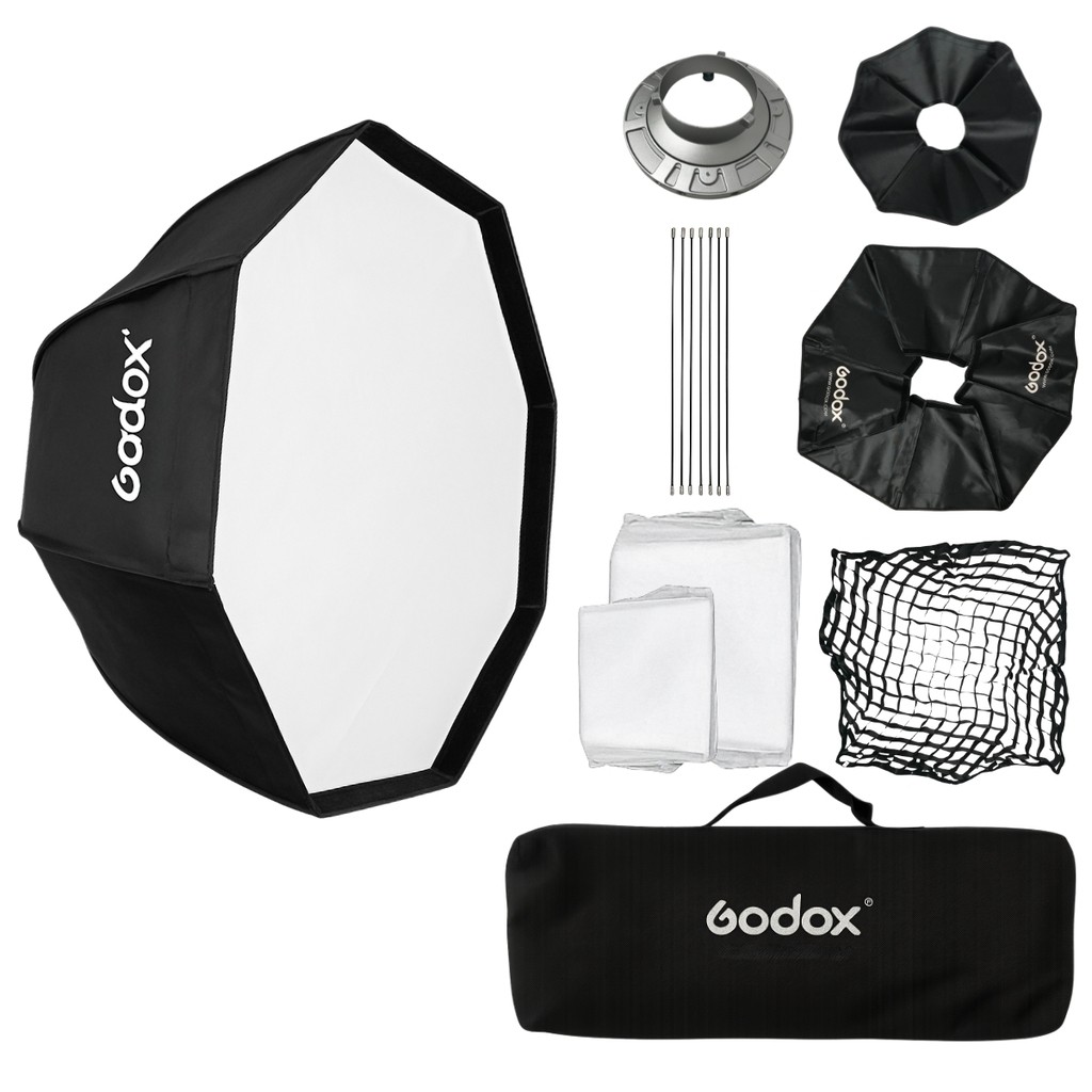Softbox Octagonal Godox 95cm Bowens com Grid Colmeia S