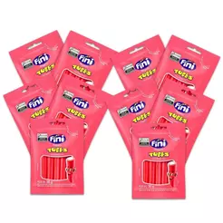 Caixa 10un Fini Tubes Morango 35g