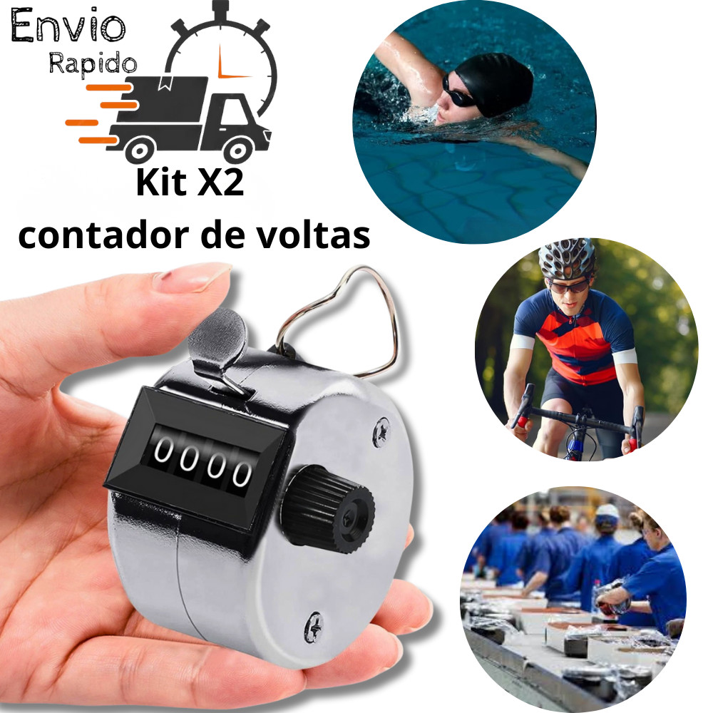 kit contador de voltas portátil analógico numérico Portaria conta batidas natação industrial treino