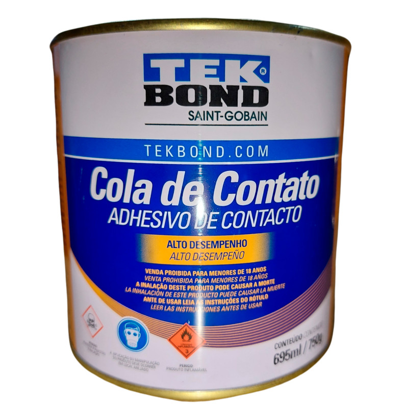 Cola De Contato Tek Bond 750g - Cola De Contato Adesivo Alta Resistencia Extra Forte 750g