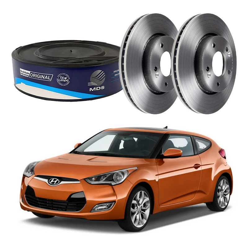 Disco Freio Dianteiro Ventilado Veloster 1.6 2012 A 2014