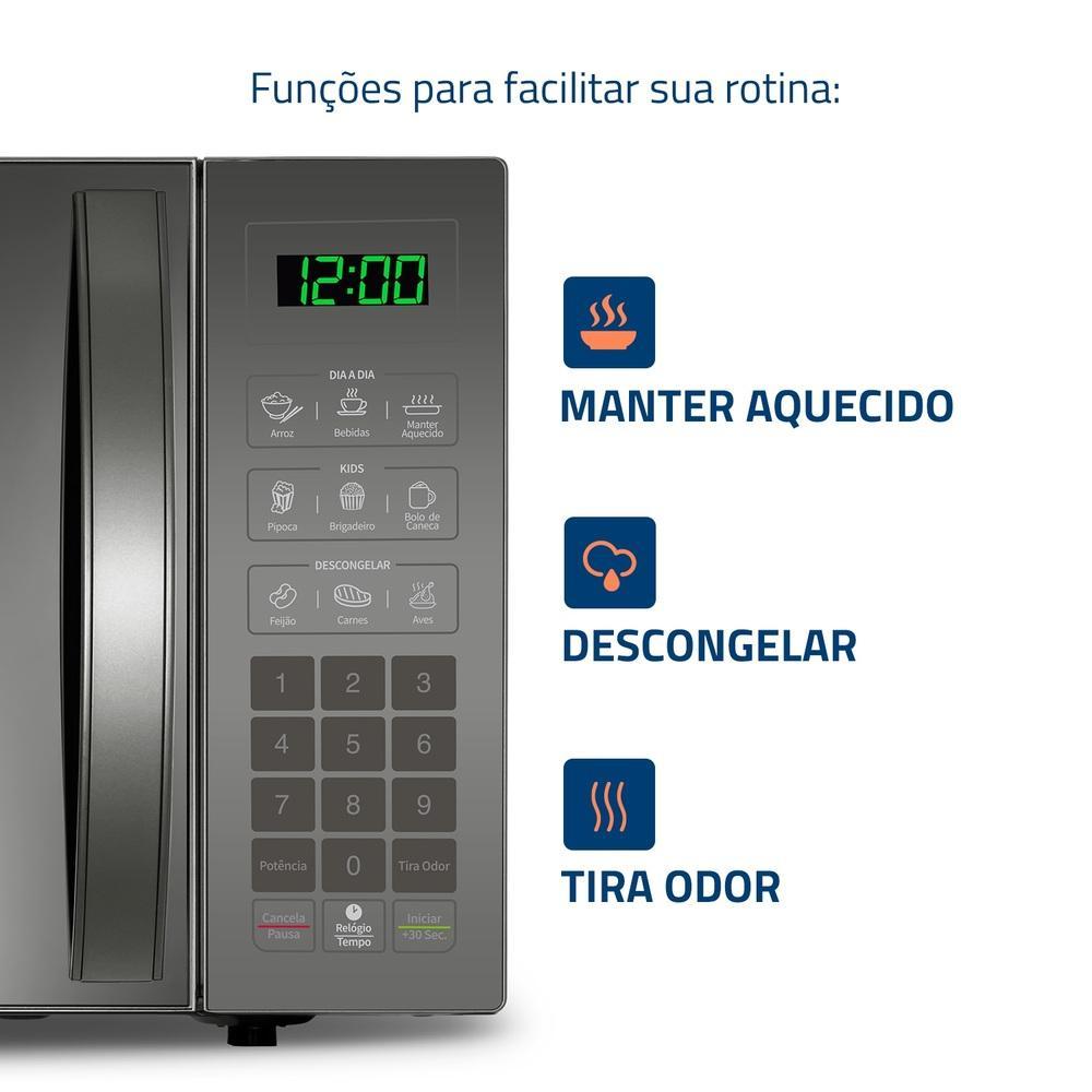 Micro-Ondas Mondial Cinza e Espelhado 1400W MO-02-34-E · foto 2