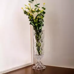 Vaso Lyor Deli Diamond de Cristal 12,5cm x 41cm