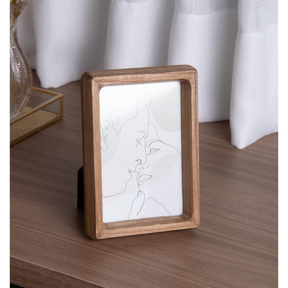 Porta Retrato 10cm x 15cm Madeira Wolff em Oferta na Shopee