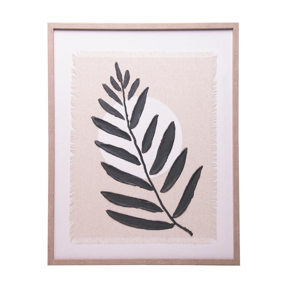 Quadro Decorativo Folha Botânica 40cm x 50cm MDF - Wolff