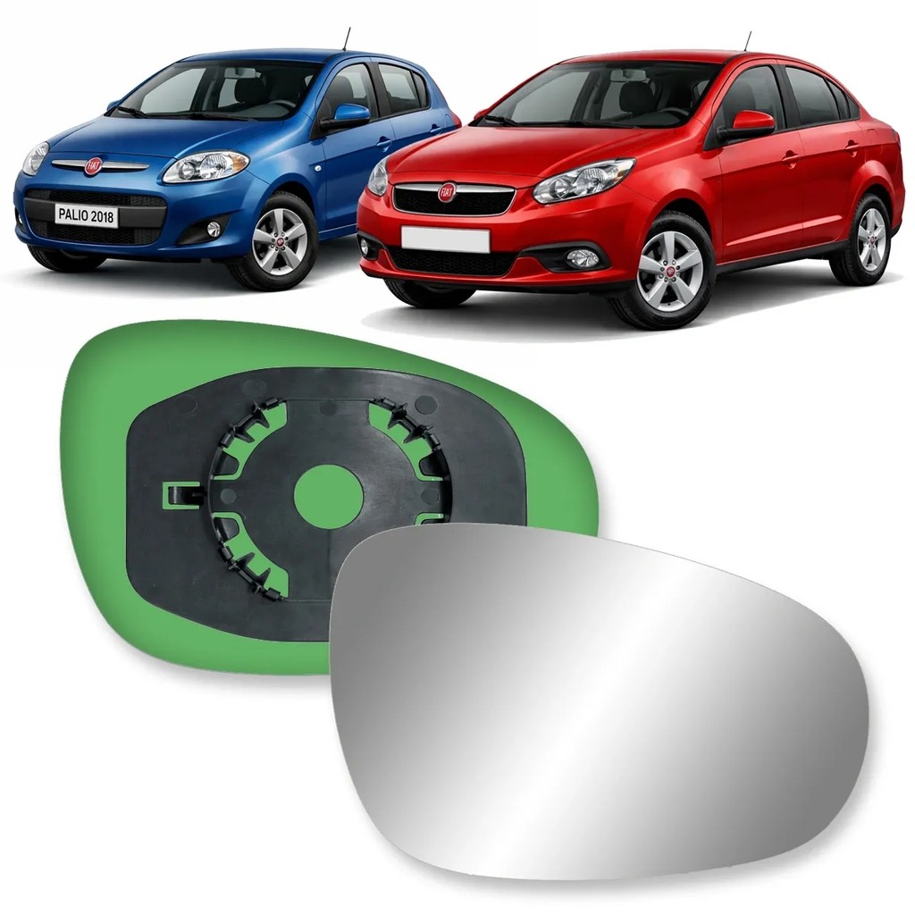 Refil Base Lente Espelho Retrovisor - Novo Palio 2012 a 2018, Grand Siena 2013 a 2021