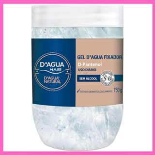 Gel Fixador Dagua Natural D'Agua Hair 750g com Provitamina B5 D-Pantenol Sem Álcool Uso Diário em Oferta na Shopee