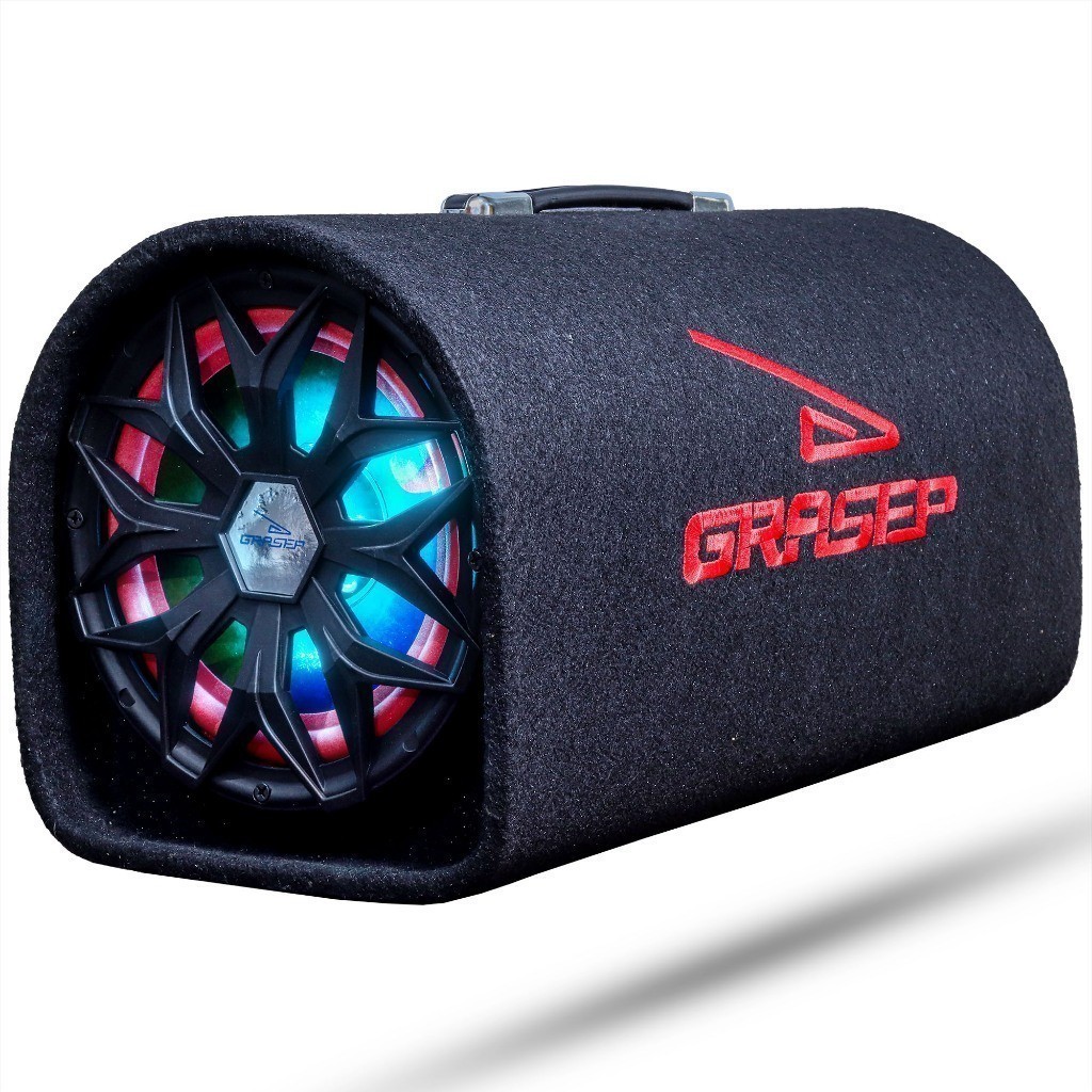 Caixa De Som Bluetooth Automotivo Amplificada USB SD Radio Fm Aux P10 2 Microfones Dinâmico Karaokê 100W RMS