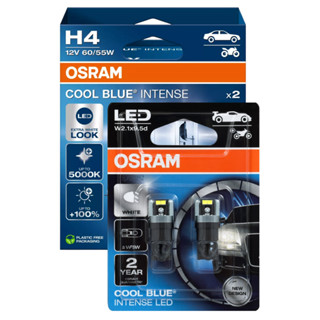 KIT Lâmpadas Osram: Par Cool Blue Intense H4 5000k 12v 60/55w + Par Pingo Led T10 W5w Super Branca 6000k 12v em Oferta na Shopee