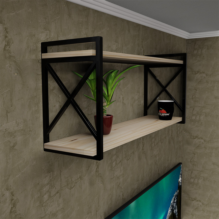 Prateleira Estilo Industrial 20cm x 90cm de comprimento em Oferta na Shopee