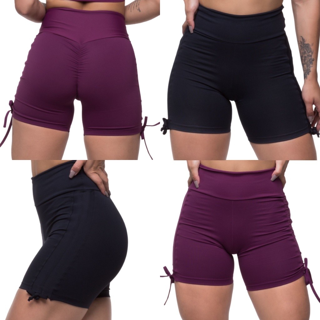 Short Levanta Bumbum Com Regulagem Lateral Bermuda Fitness Corrida Caminhada treino Short Praia