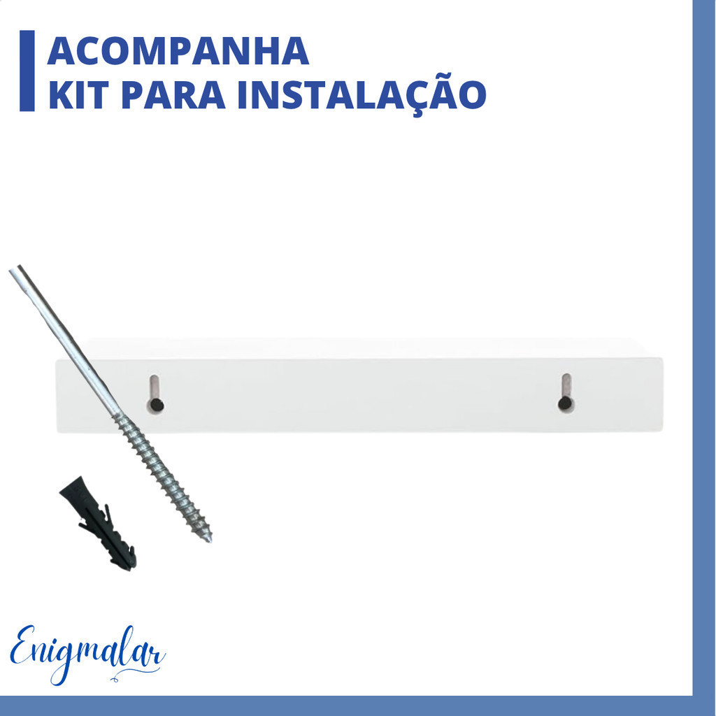 Detalhes do 1 Prateleira Freijó 80X15 Com Suporte Flutuante Mdf  Organizadora Decoração Cozinha Quarto Banheiro