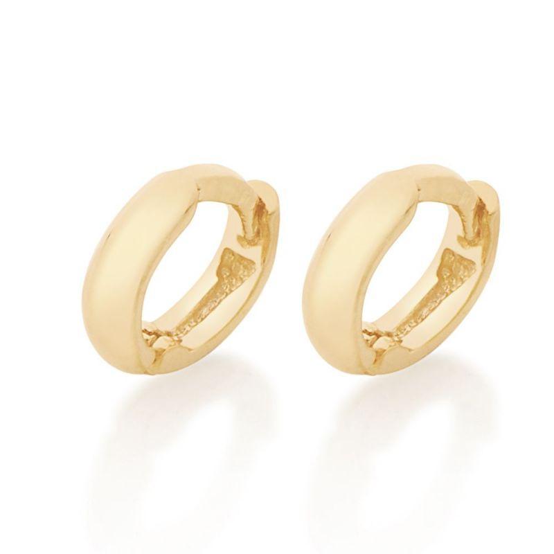 Rommanel Brinco Rommanel Argola Segundo Furo Feminino Adulto Coleção Linha Permanente Banhado 526329