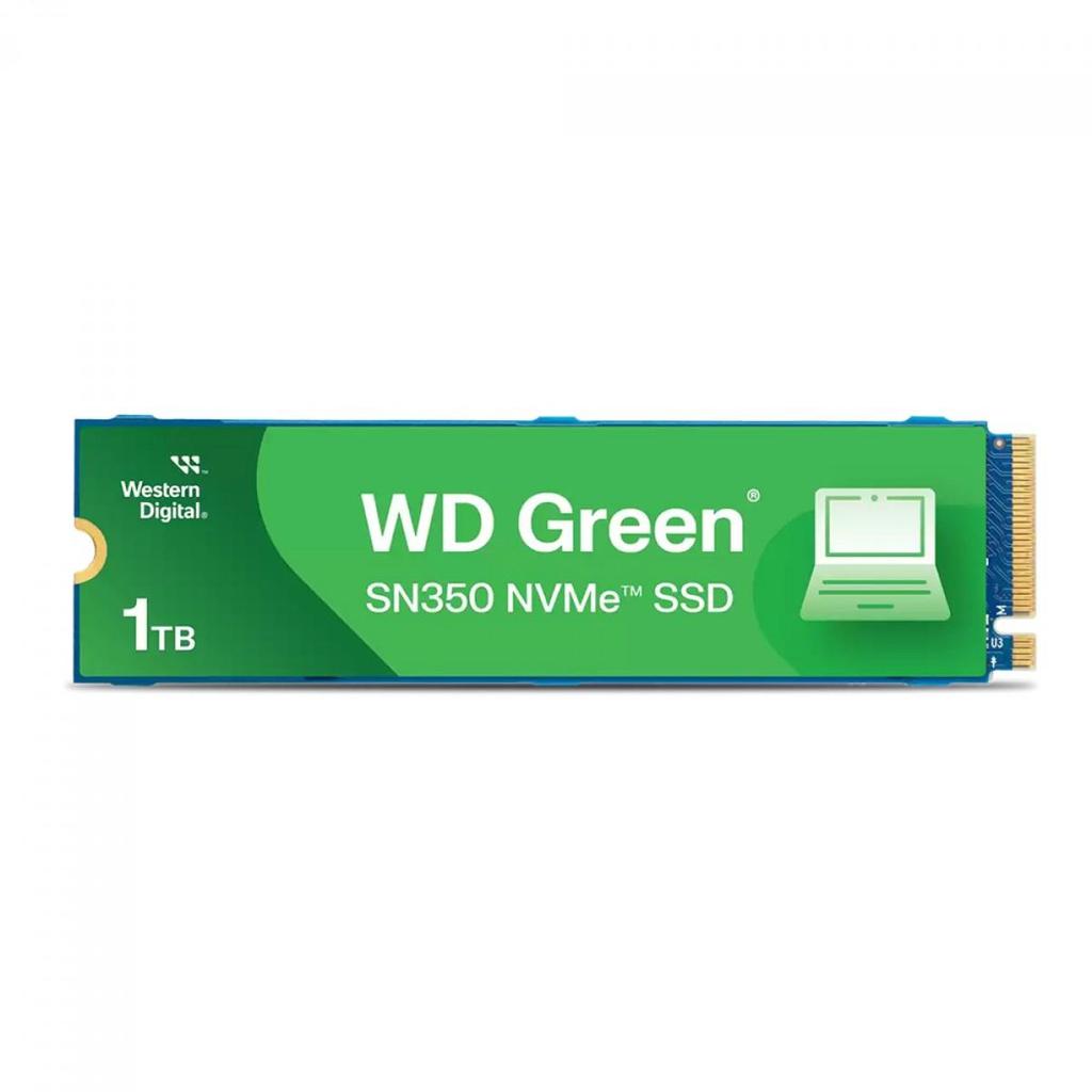 SSD WD Green SN350, 1TB, M.2 NVMe, Leitura 2400MB/s e Gravação 1850MB/s, WDS100T2G0C