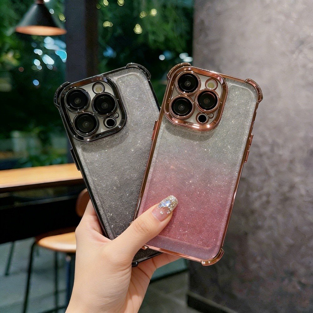 Capa Galvanizada anti-Queda De Quatro Cantos Para iPhone 17 Air 16 Pro Max 15 14 13 12 11 Plus