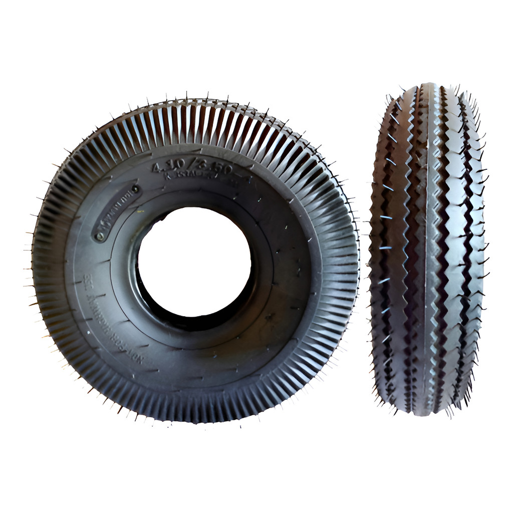 Pneu 4.10/3.50 Aro 4 Liso 4 Lonas Carrinho De Carga Preto