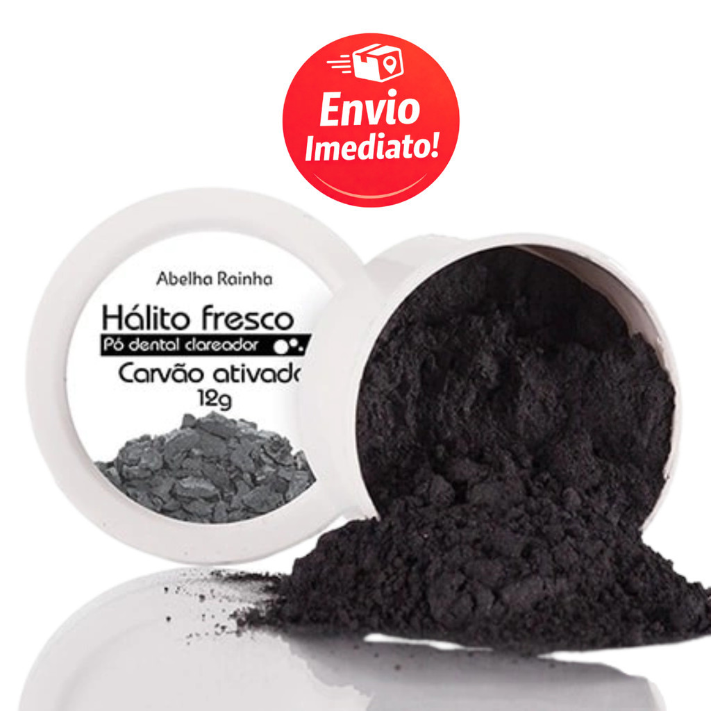 Pó Dental Branqueador de Carvão Ativado Abelha Rainha