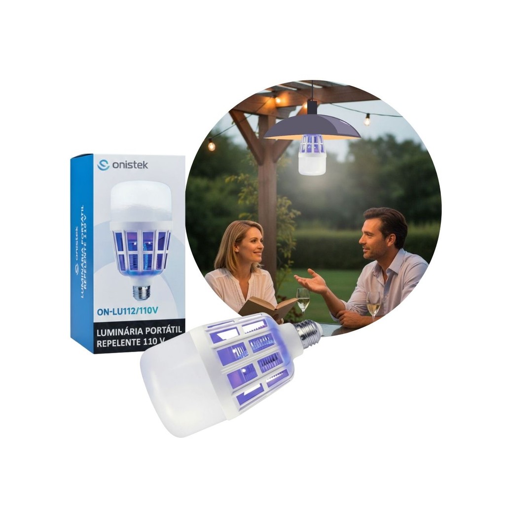 Luminária Lampada Portatil Repelente Mata Mosquito Inseto Pernilongo Uv 24 Leds 110v 20w E27