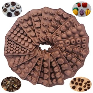 Forma Molde De Silicone Confeitaria Bolo Doce Barra Chocolate Bombom Biscoito Letras Números Coração Animais Flor Rosa em Oferta na Shopee