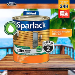 Verniz Sparlack Extra Marítimo Balance a Base D'Água Brilhante Natural Incolor 900ml sem cheiro