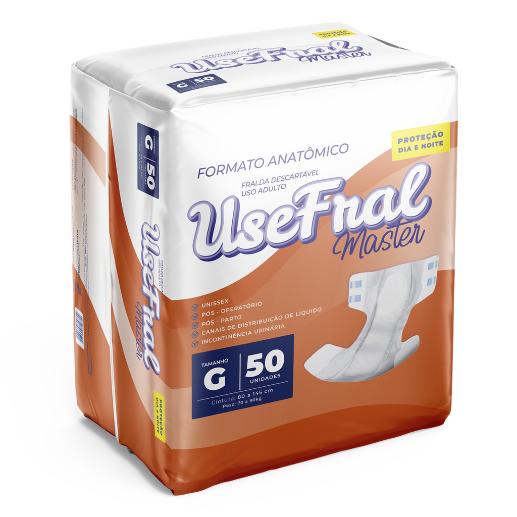 FRALDA GERIATRICA USEFRAL HIPER G C/50 UND - Entrega Rápida em Oferta na Shopee