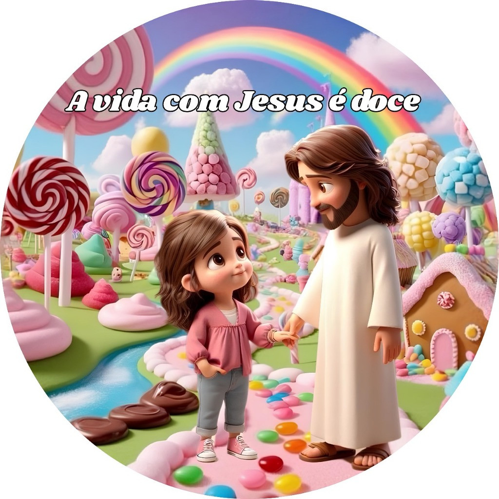 Capa de Painel 50cm Jesus e as Crianças Sublimada Elástico Festa Infantil Religiosa Igreja em Oferta na Shopee