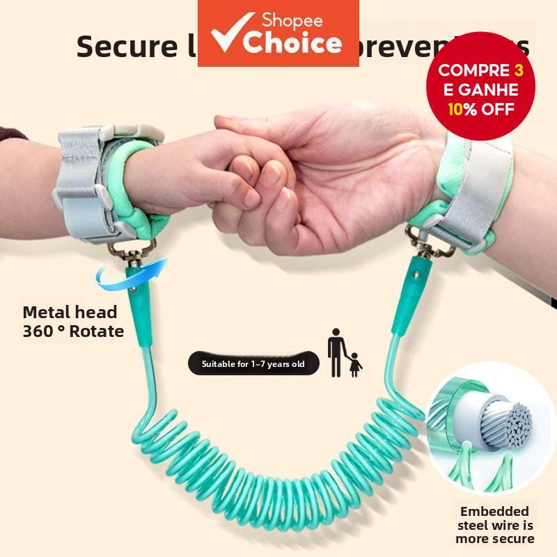 Bebê Anti-Perdido Pulseira Tração Corda Apito Bloqueio Indução Magnética Andando Artefato