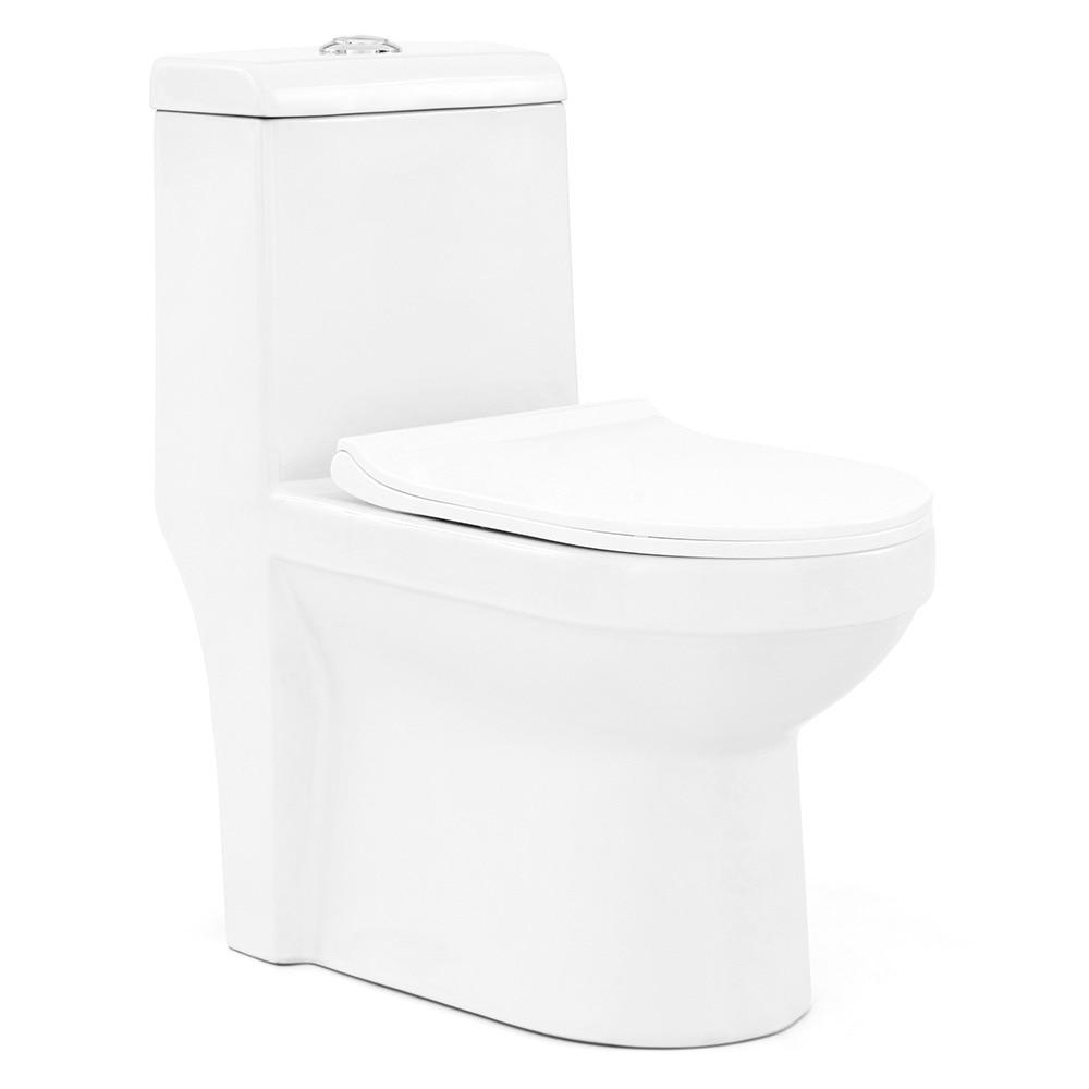 Kit Vaso Sanitário Monobloco e Acessórios Modaza Acqua, 3 e 6 Litros, Branco em Oferta na Shopee