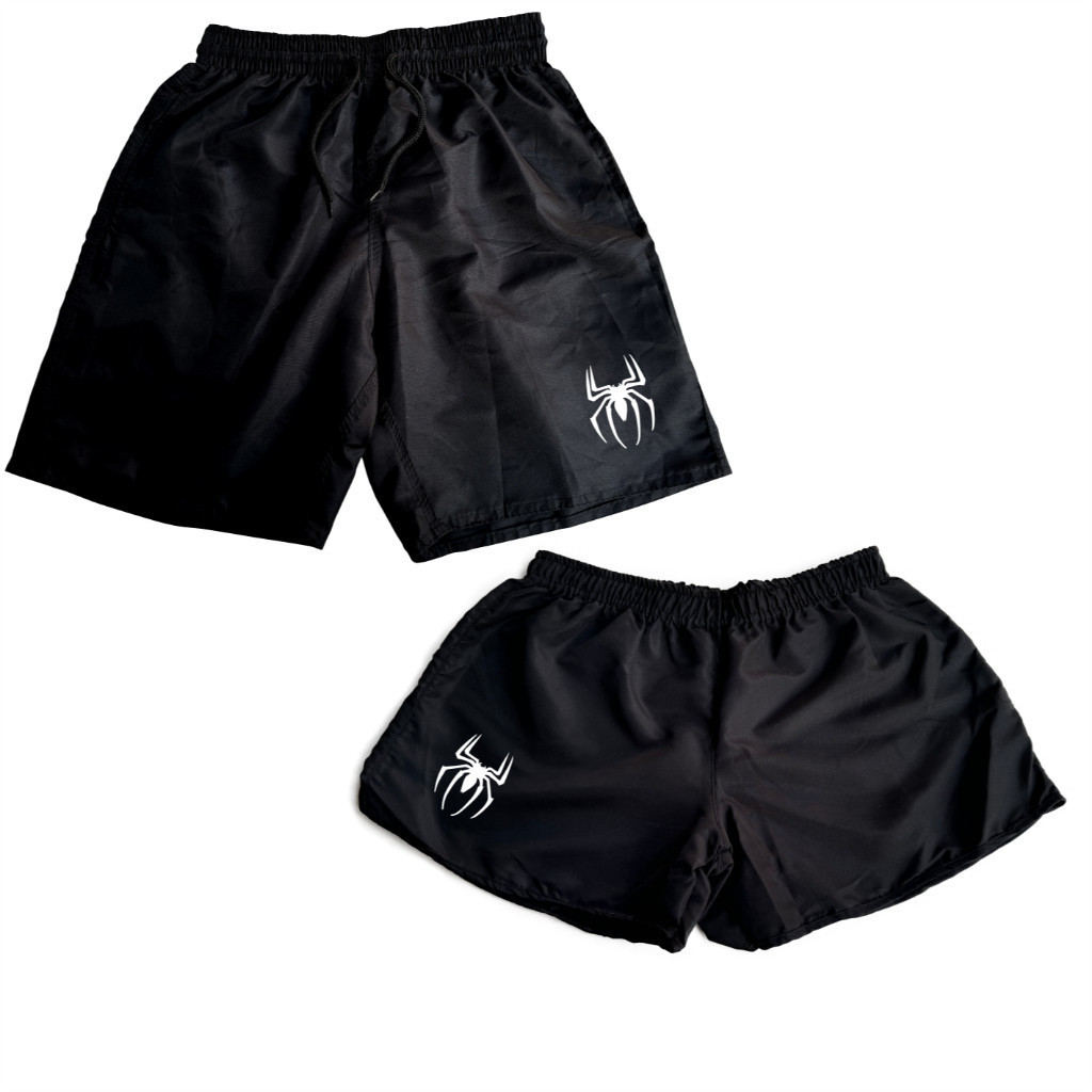 Kit 2 Shorts Casal Aranha Conjunto Tactel em Oferta na Shopee