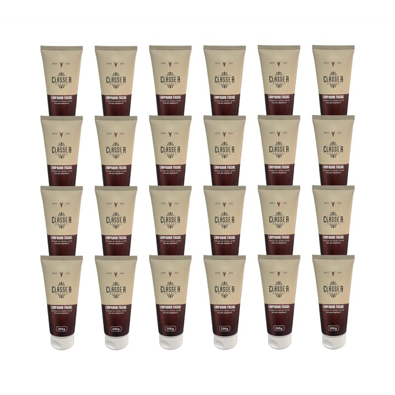 Kit 24 Limpador Facial Classe A 200g Creme Esfoliante Skincare Limpeza Eficaz Sem Ressecar