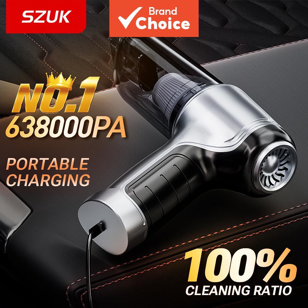  SZUK Aspirador de pó para casa e carro, aspirador de mão sem fio, secador de cabelo portátil de alta potência para