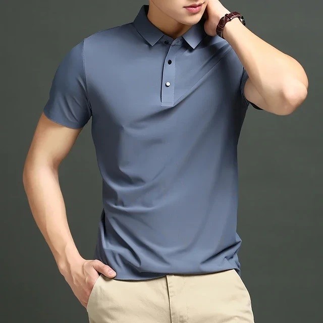 Camiseta Camisa Polo Masculina em Tecido Gelado Com Elastano Premium Casual Escritorio Social Trabalho Nao Amassa Estica Camiseta Camisa Polo Masculina em Tecido Gelado Com Elastano Premium Casual Escritorio Social Trabalho Nao Amassa Estica