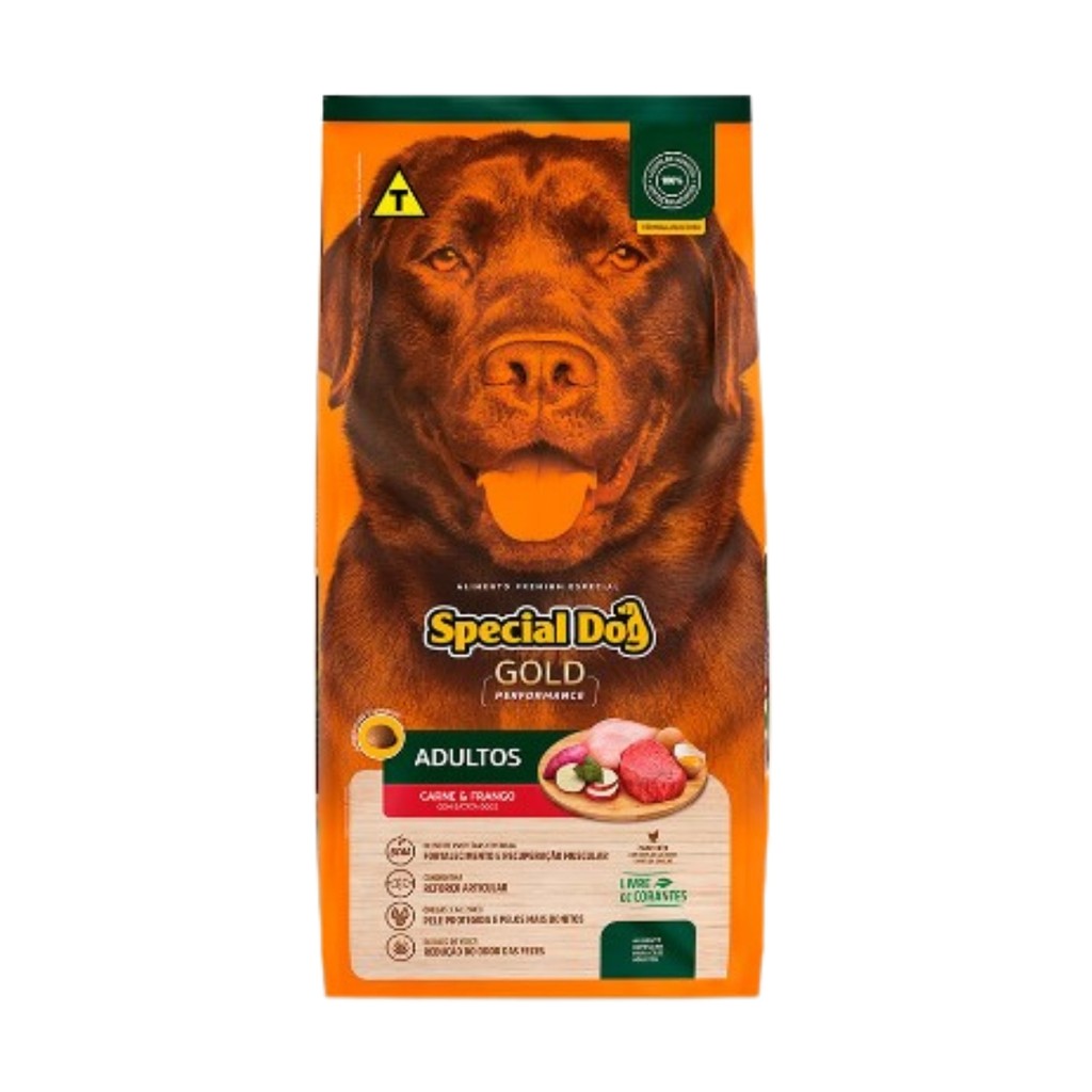 Ração Special Dog Gold Performance Adultos Carne e Frango 15kg