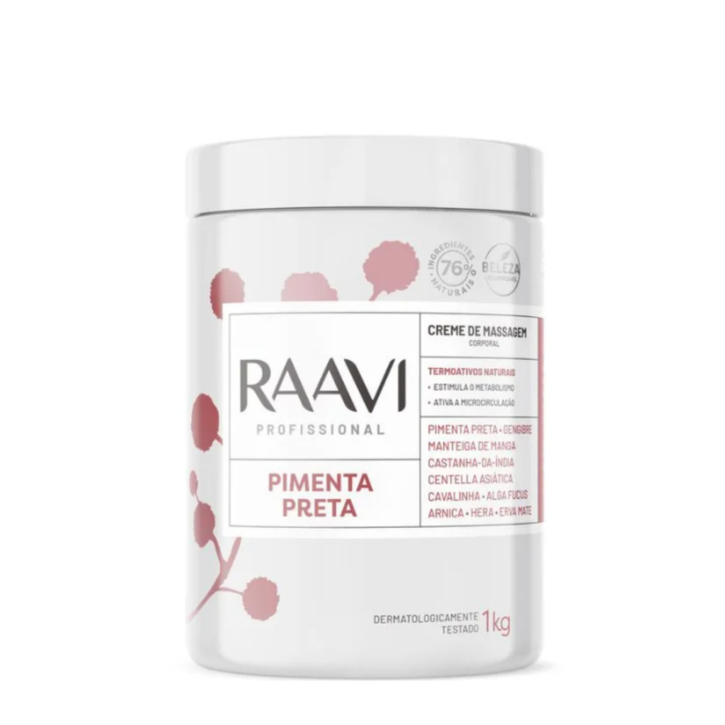 Creme De Massagem Raavi Pimenta Preta 1kg em Oferta na Shopee