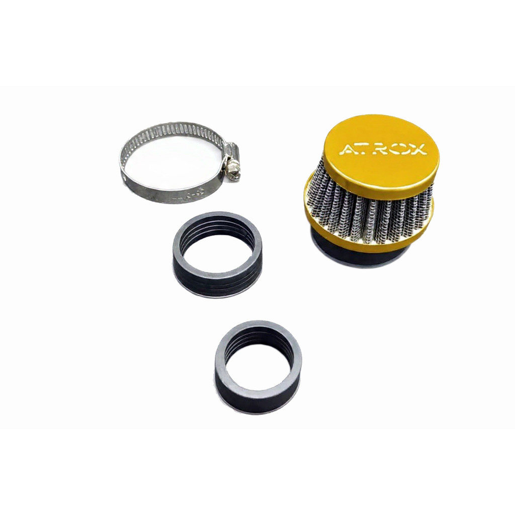 FILTRO DE AR ESPORTIVO PARA MOTOS COM ADAPTADOR DE BORRACHA NAS MEDIDAS 28MM / 35MM / 45MM