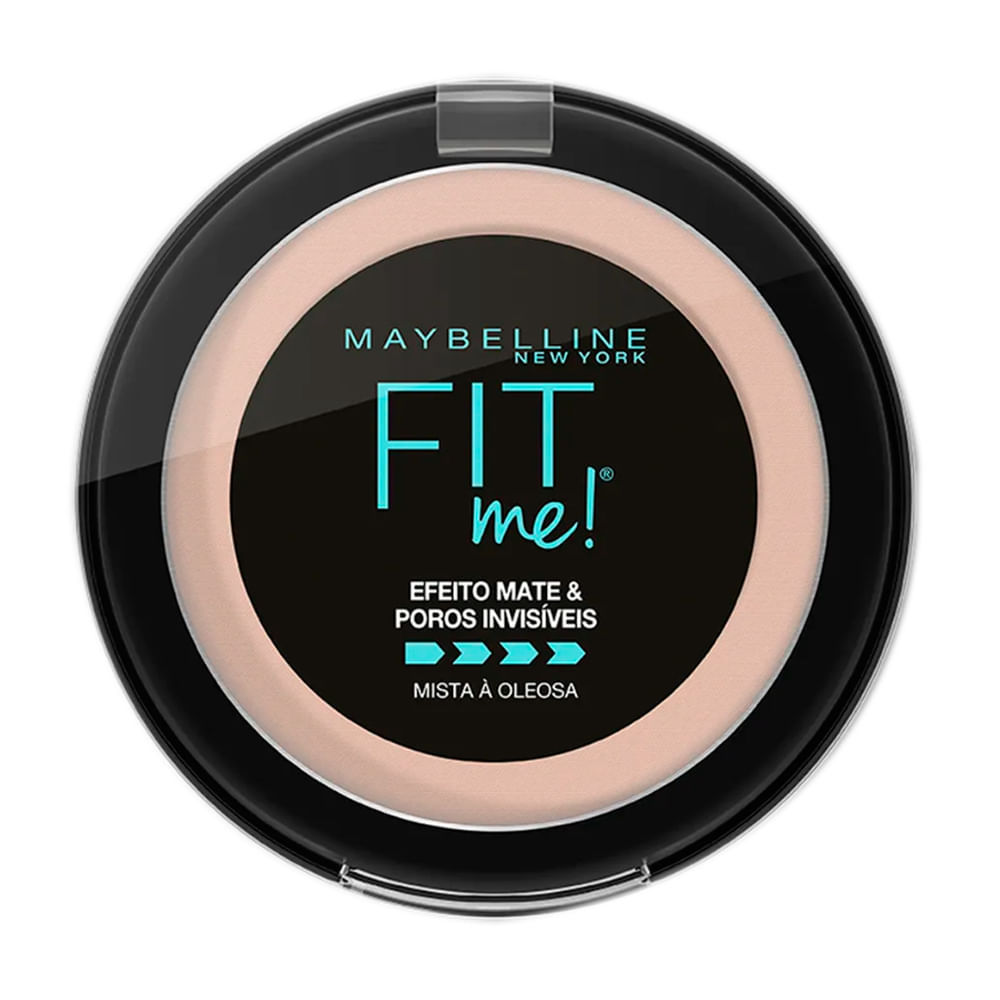 Pó Compacto Maybelline Fit Me Efeito Mate Cor N01 Super Claro Neutro com 10g em Oferta na Shopee